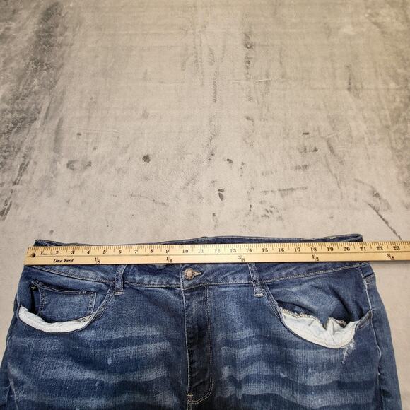 Judy Blue Jeans Womens 24W Blue Skinny Fit Distressed Ripped Stretch JB88197 - Picture 9 of 11